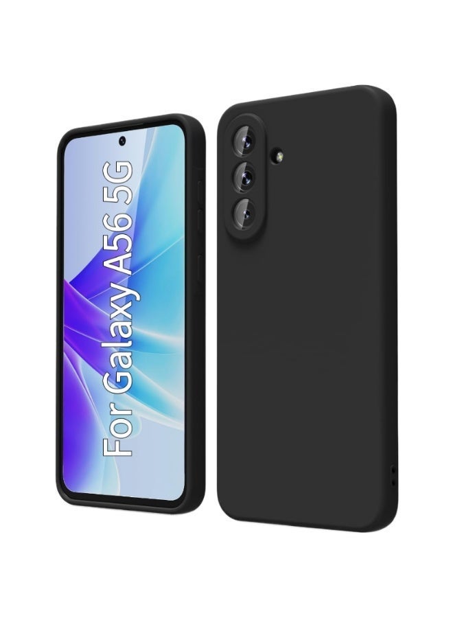 Soft Silicone Cases for Samsung Galaxy A56 6.7 Inch 5G,[Military Grade Drop Protection] [Anti-Scratch Microfiber Lining] Shockproof Slim Cover for Galaxy A56 (Black) - Image 1